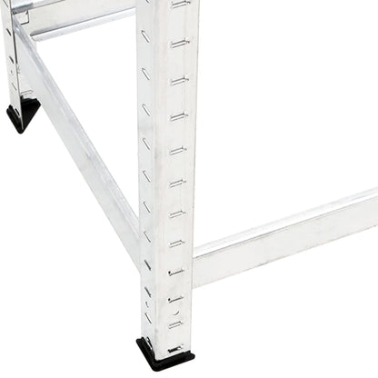 Reifenregale mit 2 B�den 3 Stk. Silbern 110x40x110 cm Stahl