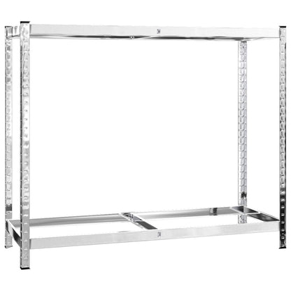 Reifenregale mit 2 B�den 4 Stk. Silbern 110x40x110 cm Stahl