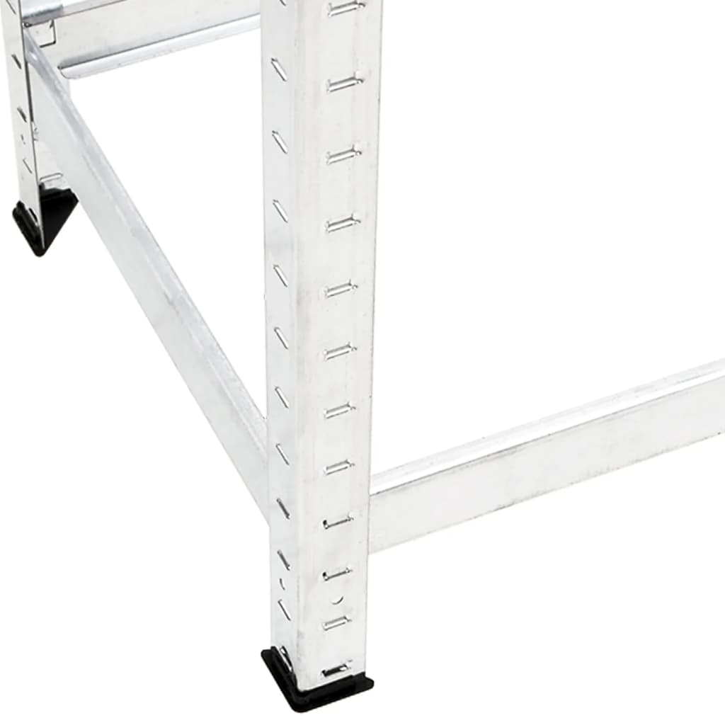 Reifenregale mit 2 B�den 4 Stk. Silbern 110x40x110 cm Stahl