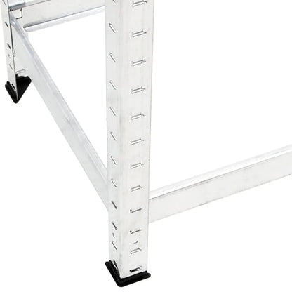 Reifenregale mit 2 B�den 4 Stk. Silbern 110x40x110 cm Stahl