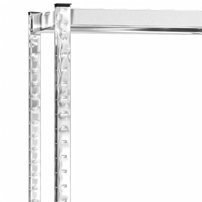 Reifenregale mit 2 B�den 4 Stk. Silbern 110x40x110 cm Stahl