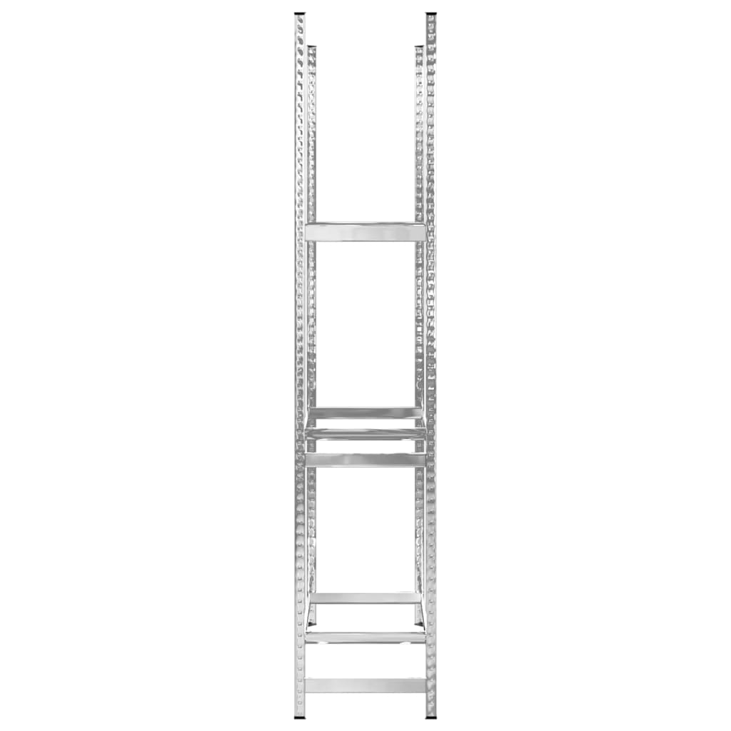 Reifenregale mit 3 B�den 3 Stk. Silbern 110x40x200 cm Stahl