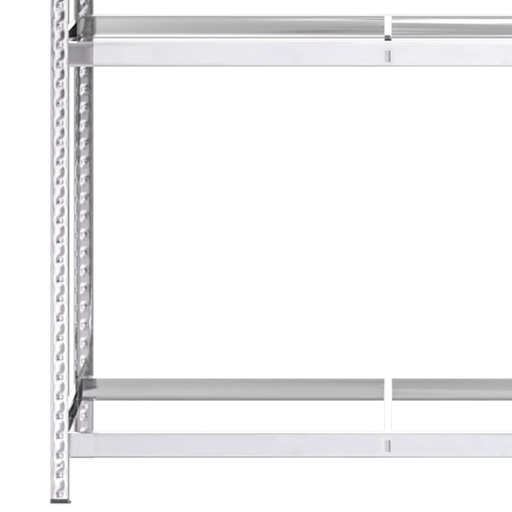 Reifenregale mit 3 B�den 3 Stk. Silbern 110x40x200 cm Stahl