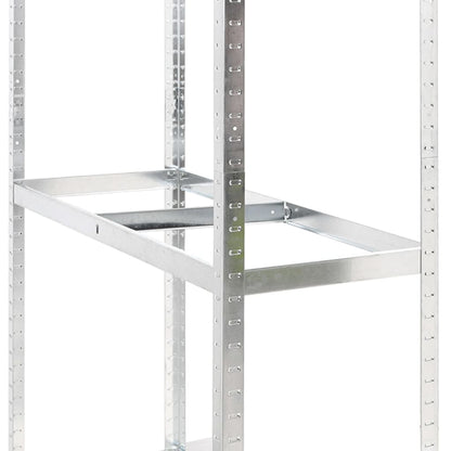 Reifenregale mit 3 B�den 3 Stk. Silbern 110x40x200 cm Stahl