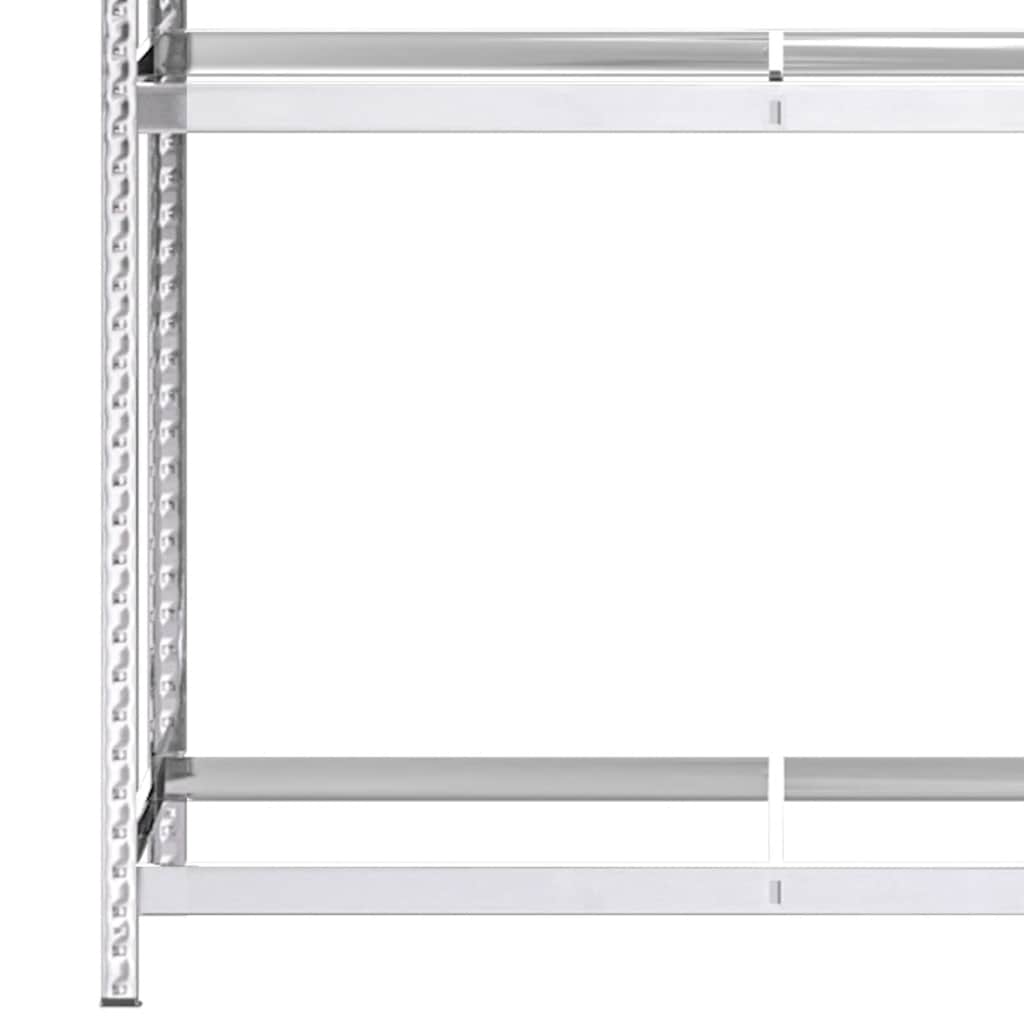 Reifenregale mit 3 B�den 4 Stk. Silbern 110x40x200 cm Stahl
