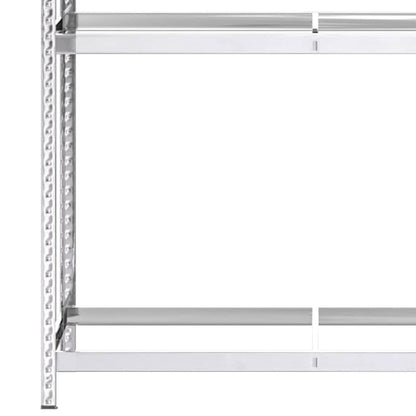 Reifenregale mit 3 B�den 4 Stk. Silbern 110x40x200 cm Stahl