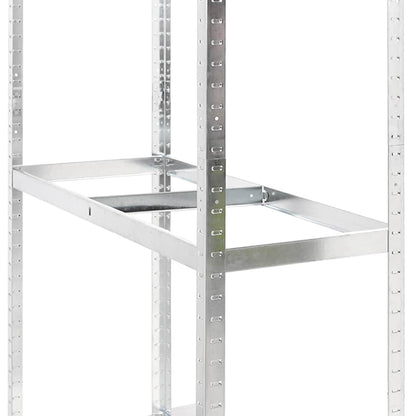 Reifenregale mit 3 B�den 4 Stk. Silbern 110x40x200 cm Stahl