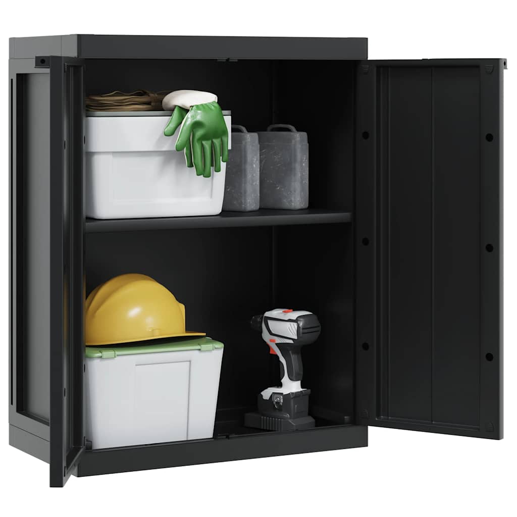 Gartenschrank Schwarz 65x37x85 cm PP