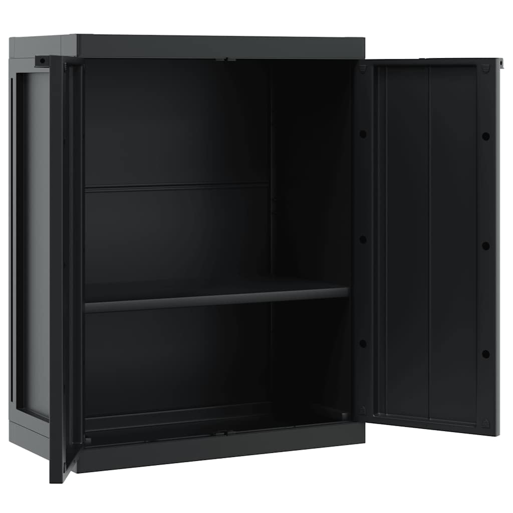 Gartenschrank Schwarz 65x37x85 cm PP