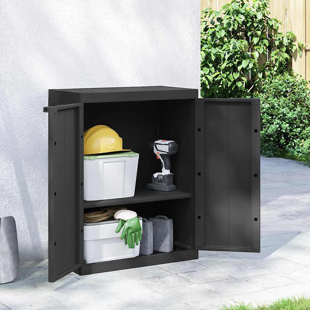 Gartenschrank Schwarz 65x37x85 cm PP