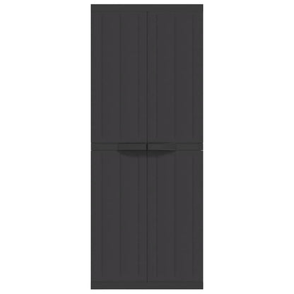 Gartenschrank Schwarz 65x37x165 cm PP