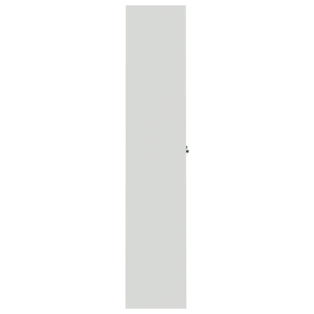 Aktenschrank 105 × 40 × 180 cm aus Stahl – Hellgrau – Ansicht 5