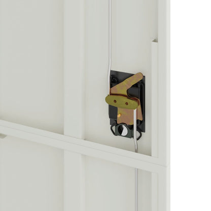 Aktenschrank 105 × 40 × 180 cm aus Stahl – Hellgrau – Ansicht 8
