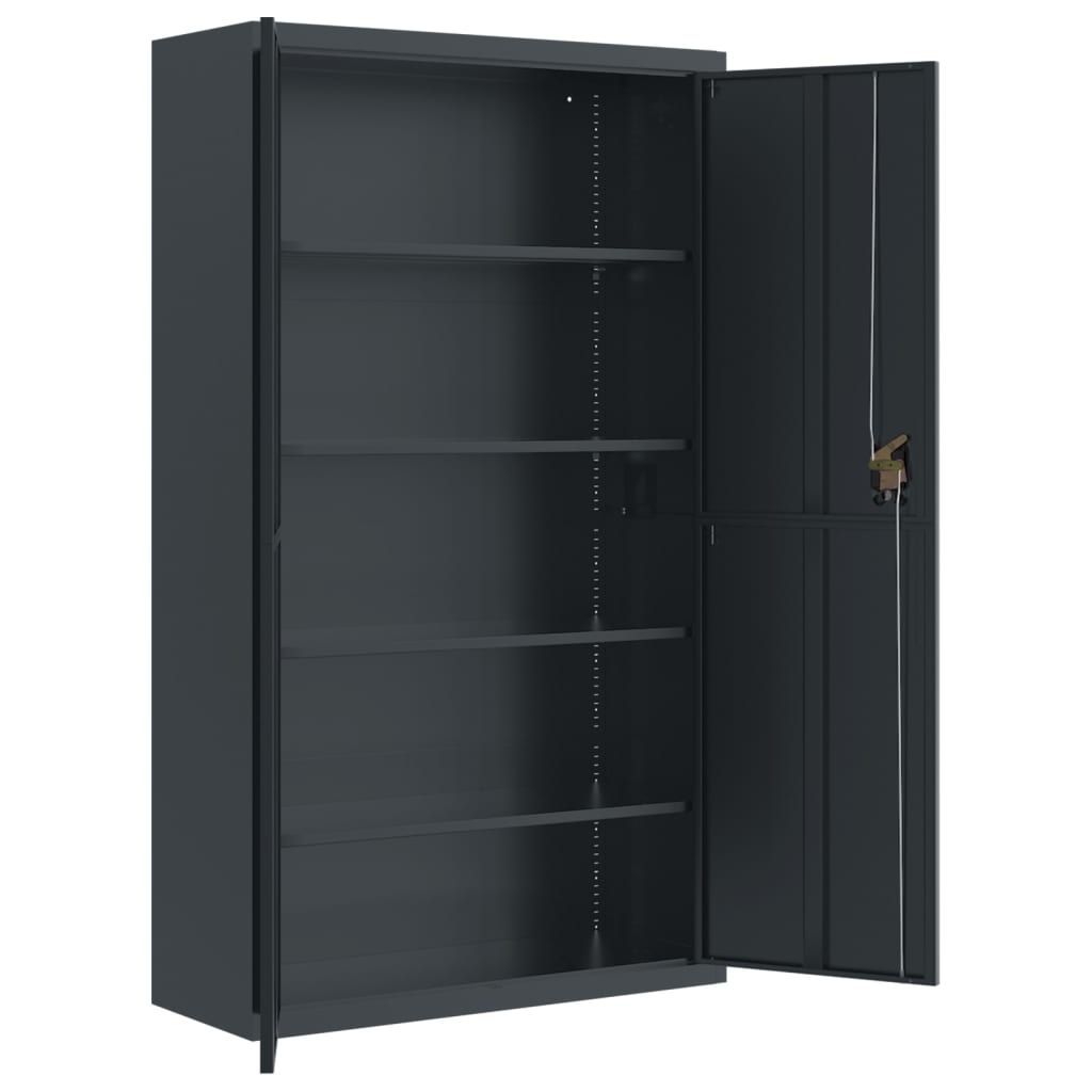 Aktenschrank 105 × 40 × 180 cm aus Stahl – Anthrazit – Ansicht 4