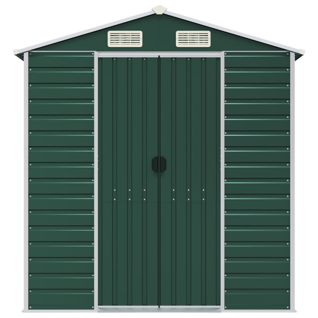 Ger�tehaus Gr�n 191x130x198 cm Verzinkter Stahl