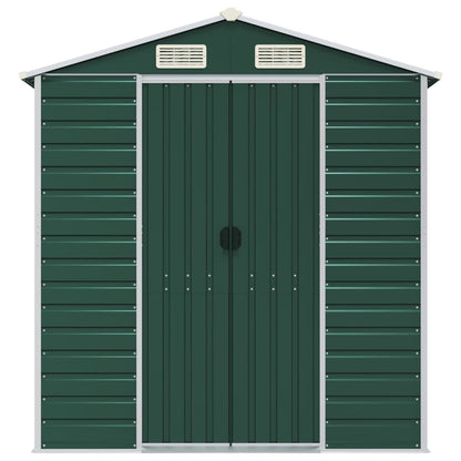 Ger�tehaus Gr�n 191x130x198 cm Verzinkter Stahl