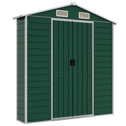 Ger�tehaus Gr�n 191x130x198 cm Verzinkter Stahl