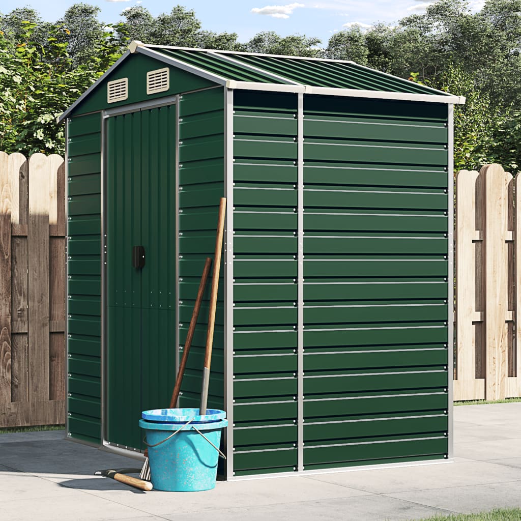 Ger�tehaus Gr�n 191x130x198 cm Verzinkter Stahl