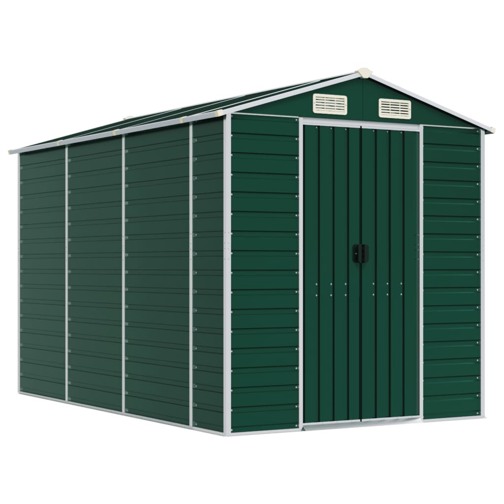 Gartenhaus Gr�n 191 x 300 x 198 cm Verzinkter Stahl