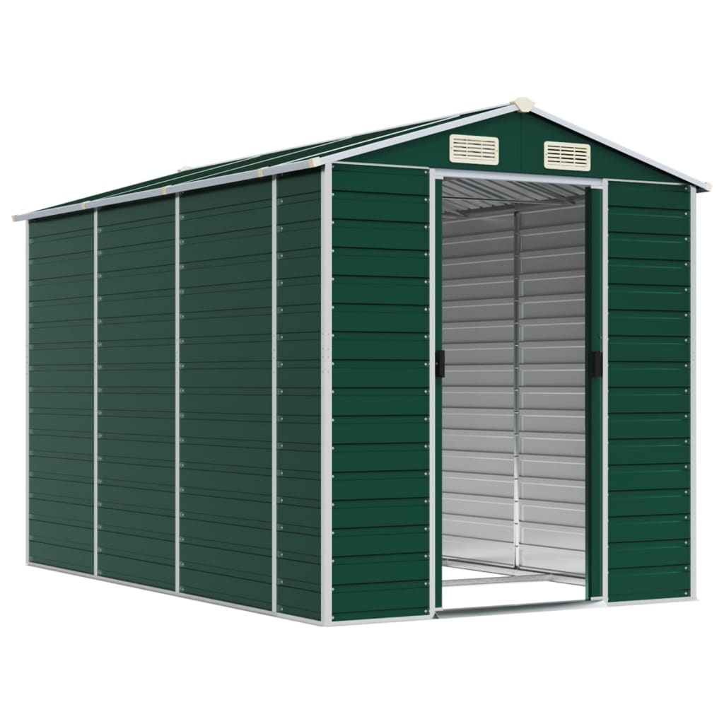 Gartenhaus Gr�n 191 x 300 x 198 cm Verzinkter Stahl