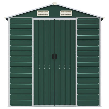 Gartenhaus Gr�n 191 x 300 x 198 cm Verzinkter Stahl