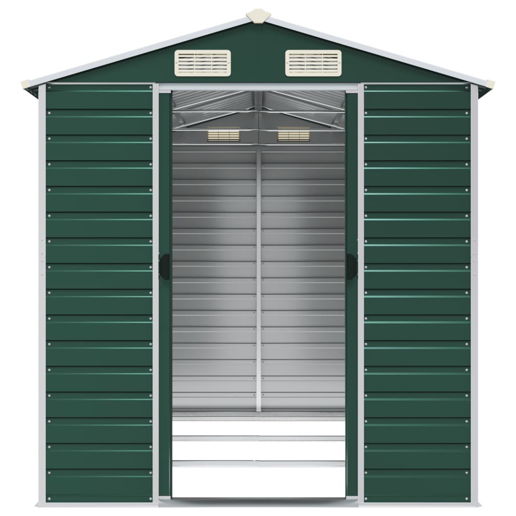 Gartenhaus Gr�n 191 x 300 x 198 cm Verzinkter Stahl