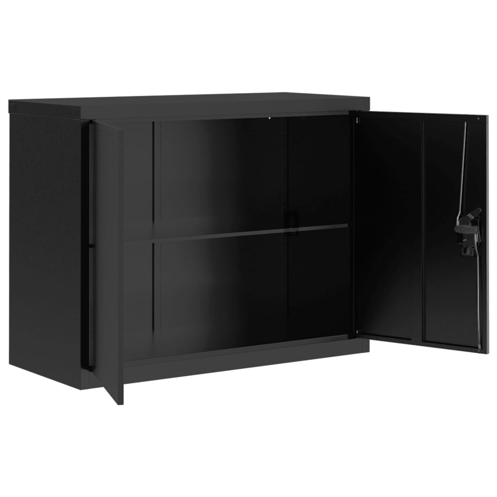 Aktenschränke aus Stahl – verschiedene Größen und Farben – Schwarz · 90 × 40 × 110 cm – Ansicht 9