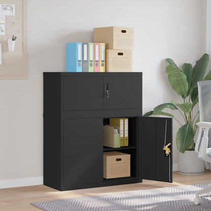 Aktenschränke aus Stahl – verschiedene Größen und Farben – Schwarz · 90 × 40 × 110 cm – Ansicht 1