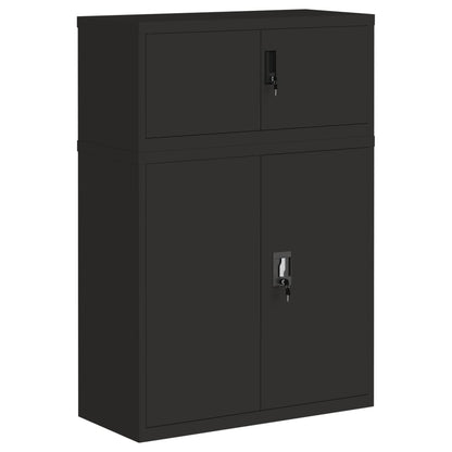 Aktenschränke aus Stahl – verschiedene Größen und Farben – Schwarz · 90 × 40 × 130 cm – Ansicht 2