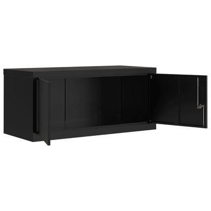 Aktenschränke aus Stahl – verschiedene Größen und Farben – Schwarz · 90 × 40 × 130 cm – Ansicht 5