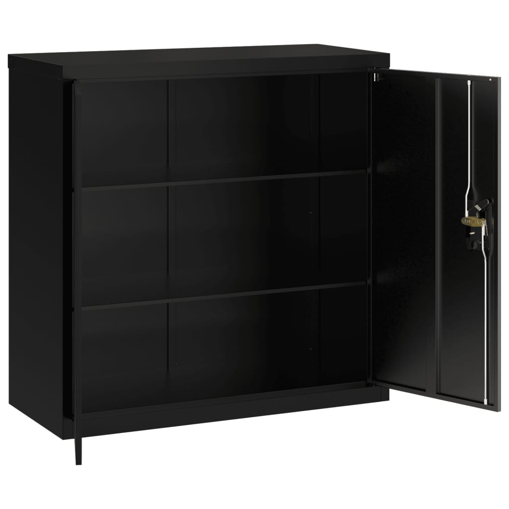Aktenschränke aus Stahl – verschiedene Größen und Farben – Schwarz · 90 × 40 × 130 cm – Ansicht 9