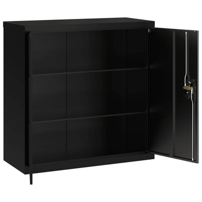 Aktenschränke aus Stahl – verschiedene Größen und Farben – Schwarz · 90 × 40 × 130 cm – Ansicht 9