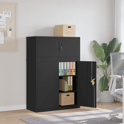 Aktenschränke aus Stahl – verschiedene Größen und Farben – Schwarz · 90 × 40 × 130 cm – Ansicht 1