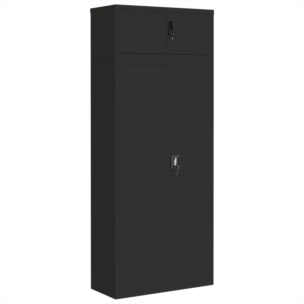 Aktenschränke aus Stahl – verschiedene Größen und Farben – Schwarz · 90 × 40 × 220 cm – Ansicht 2