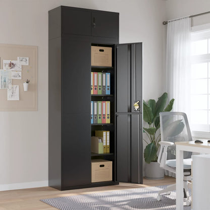 Aktenschränke aus Stahl – verschiedene Größen und Farben – Schwarz · 90 × 40 × 240 cm – Ansicht 1