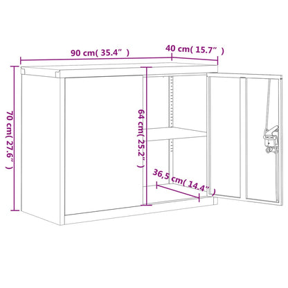 Aktenschränke aus Stahl – verschiedene Größen und Farben – Anthrazit · 90 × 40 × 110 cm – Ansicht 13
