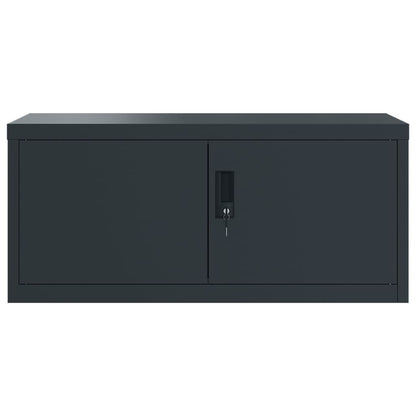 Aktenschränke aus Stahl – verschiedene Größen und Farben – Anthrazit · 90 × 40 × 110 cm – Ansicht 4