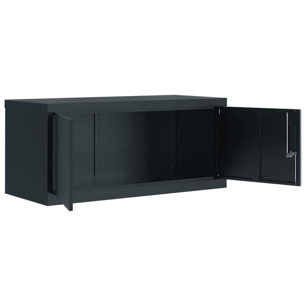 Aktenschränke aus Stahl – verschiedene Größen und Farben – Anthrazit · 90 × 40 × 110 cm – Ansicht 5