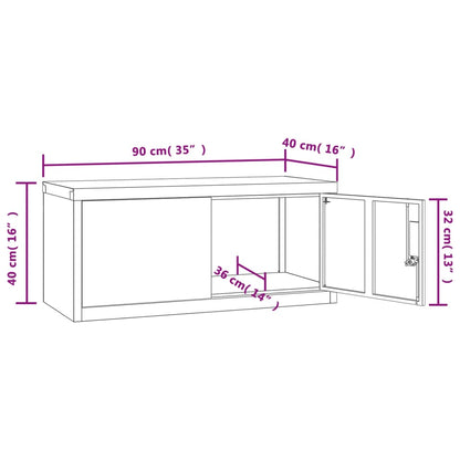 Aktenschränke aus Stahl – verschiedene Größen und Farben – Anthrazit · 90 × 40 × 130 cm – Ansicht 13