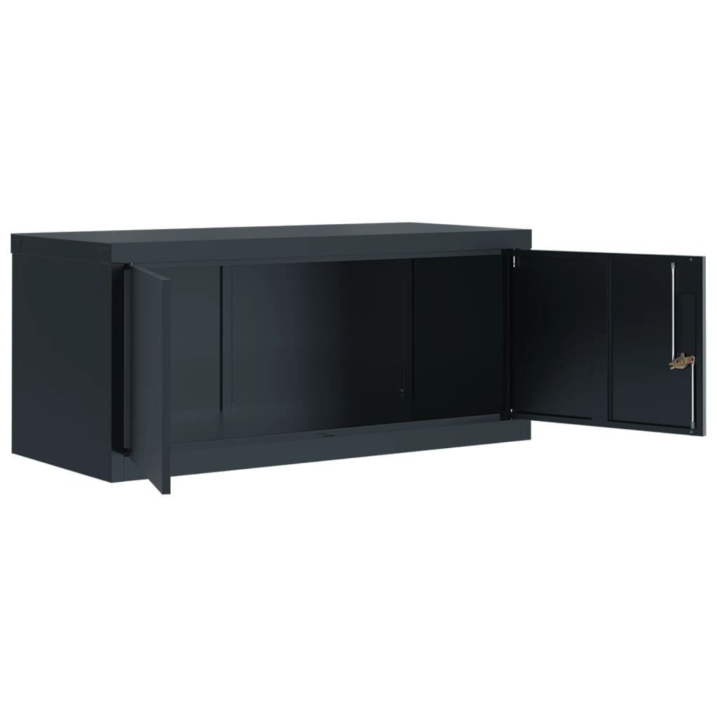 Aktenschränke aus Stahl – verschiedene Größen und Farben – Anthrazit · 90 × 40 × 145 cm – Ansicht 5