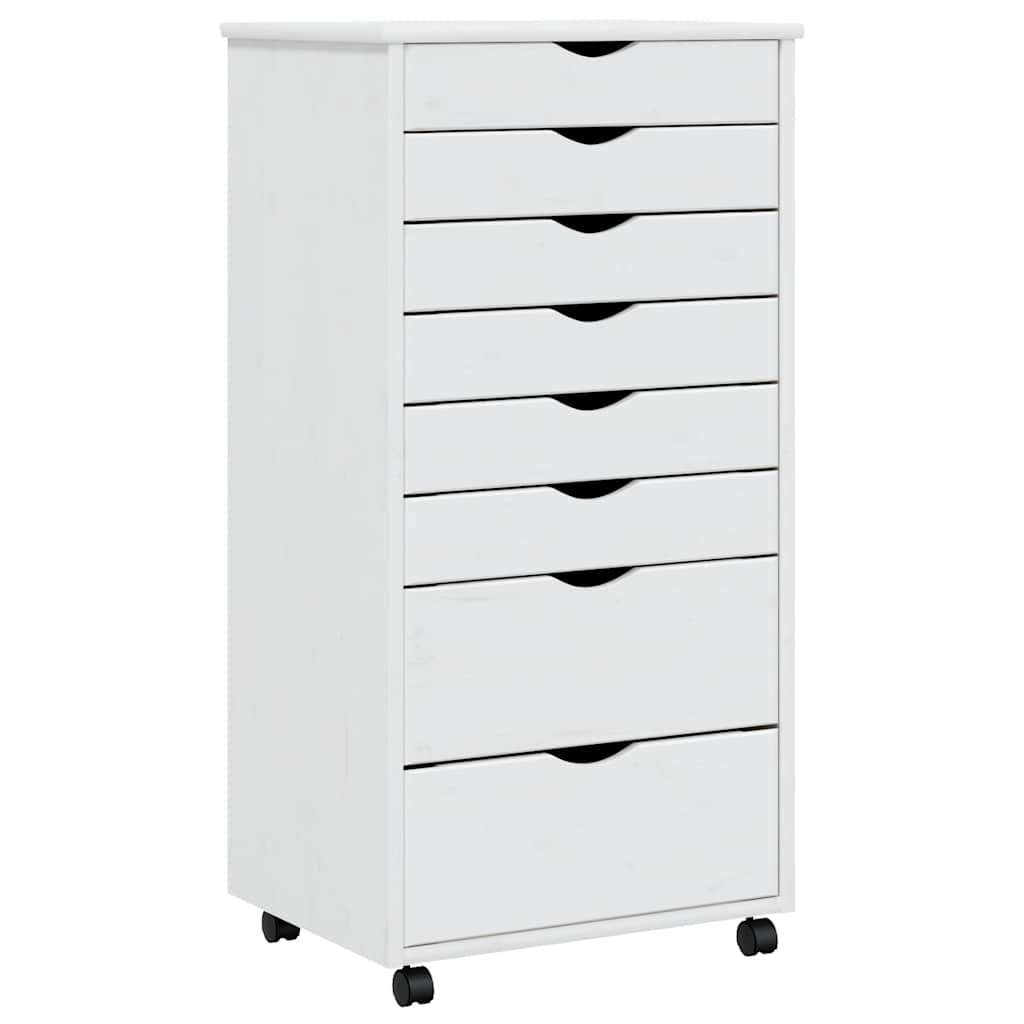 Rollcontainer MOSS – verschiedene Größen und Farben – Weiß · 53 × 39 × 103 cm – Ansicht 2