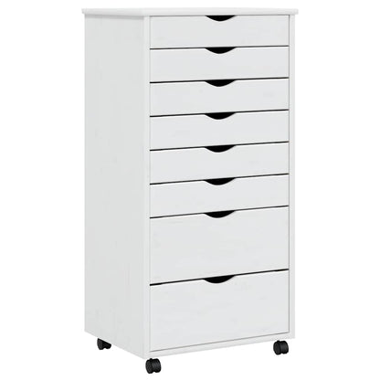 Rollcontainer MOSS – verschiedene Größen und Farben – Weiß · 53 × 39 × 103 cm – Ansicht 2