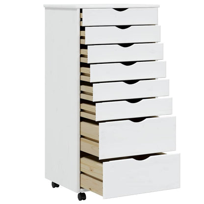 Rollcontainer MOSS – verschiedene Größen und Farben – Weiß · 53 × 39 × 103 cm – Ansicht 4