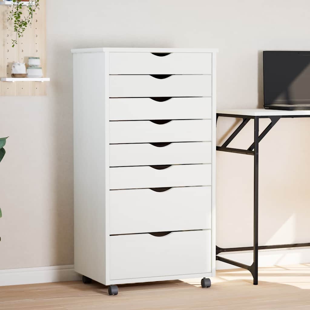 Rollcontainer MOSS 53 × 39 × 103 cm – Weiß – Ansicht 1
