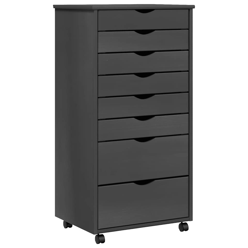 Rollcontainer MOSS – verschiedene Größen und Farben – Grau · 53 × 39 × 103 cm – Ansicht 2