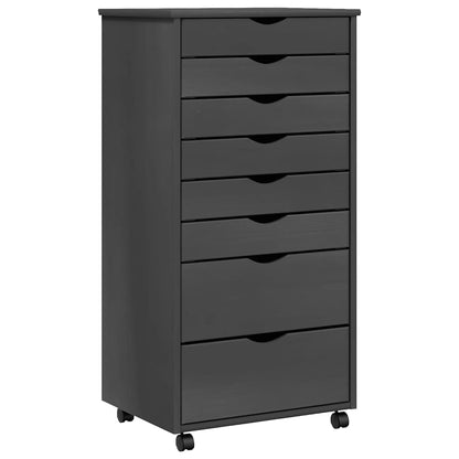 Rollcontainer MOSS – verschiedene Größen und Farben – Grau · 53 × 39 × 103 cm – Ansicht 2