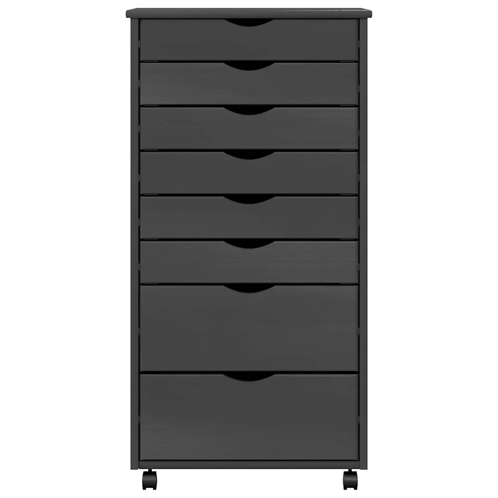 Rollcontainer MOSS – verschiedene Größen und Farben – Grau · 53 × 39 × 103 cm – Ansicht 4