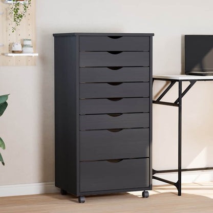 Rollcontainer MOSS – verschiedene Größen und Farben – Grau · 53 × 39 × 103 cm – Ansicht 1
