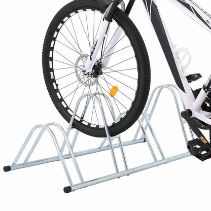 Fahrradständer für 4 Fahrräder – freistehend aus verzinktem Stahl