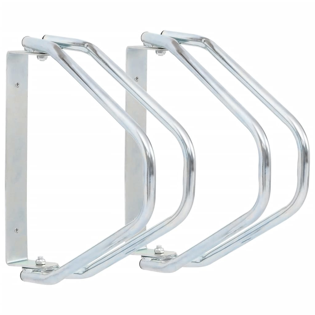 Fahrrad-Wandhalter 2er-Set aus verzinktem Stahl